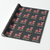 Yes I'm Both American British Flags Pride ラッピングペーパー (アンロールド)