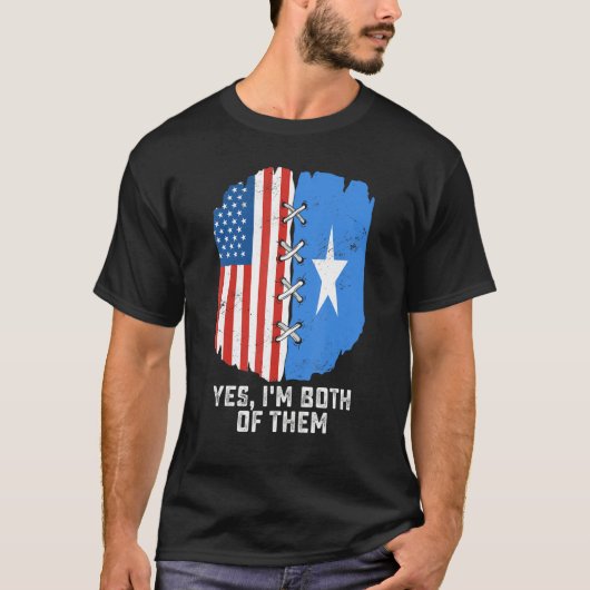 Yes, I'm Both Of Them Half American Half Somalis H Tシャツ (正面)
