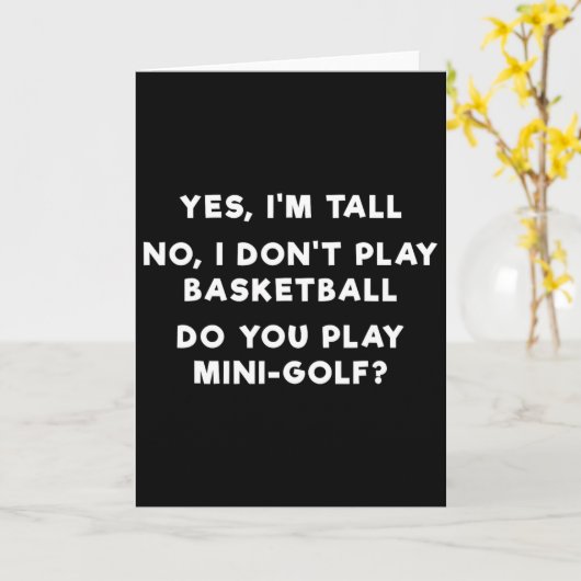 Yes I'm Tall No I Don't Play Sketll 1 カード (黄色い花)