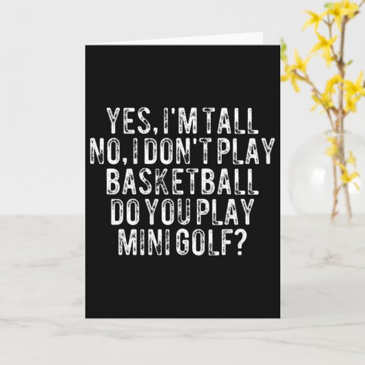 Yes I'm Tall No I Don't Play Sketll 2 カード (黄色い花)