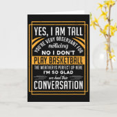 Yes I'm Tall No I Don't Play Sketll Fun Gift  カード (黄色い花)
