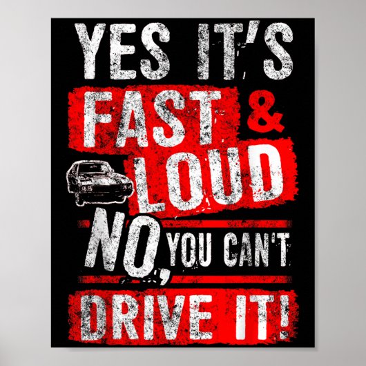 Yes It's Fast & Loud No You Can't Drive It! Fu ポスター (正面)