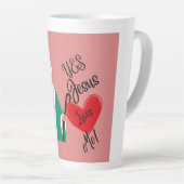 "Yes, Jesus Loves Me" Pink Large Latte Mug  カフェラテマグ (右アングル)