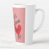 "Yes, Jesus Loves Me" Pink Large Latte Mug  カフェラテマグ (右)