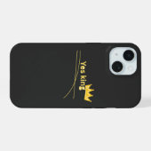 Yes King クラウン 楽しいミーム iPhone 15ケース (裏面横)