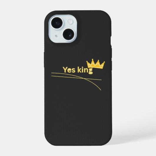 Yes King クラウン 楽しいミーム iPhone 15ケース (裏面)