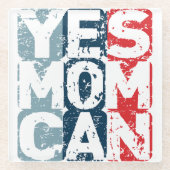 Yes Mom Can ガラスコースター (正面)