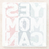 Yes Mom Can ガラスコースター (裏面)