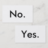 Yes/No名刺 名刺 (正面/裏面)