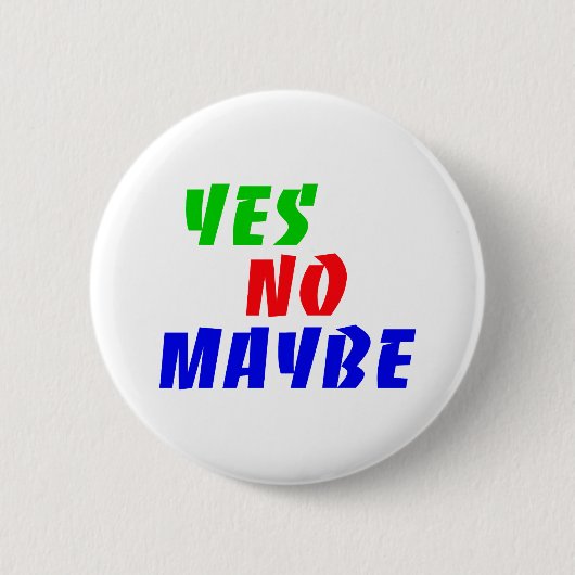 yes no maybe 缶バッジ (正面)
