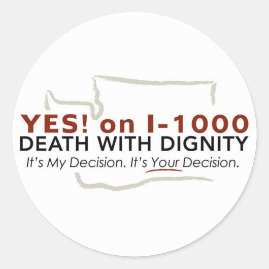 Yes! on I-1000 Small Sticker ラウンドシール (正面)