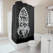 Yes Rocketshipできます シャワーカーテン (インサイチュ)