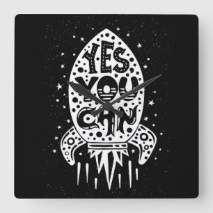 Yes Rocketshipできます スクエア壁時計