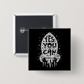 Yes Rocketshipできます 缶バッジ (正面&裏面)