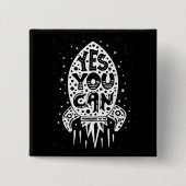 Yes Rocketshipできます 缶バッジ (正面)