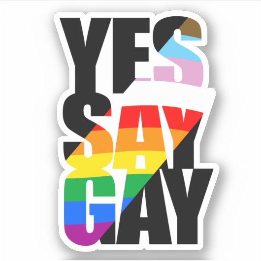 YES SAY GAY シール (正面)