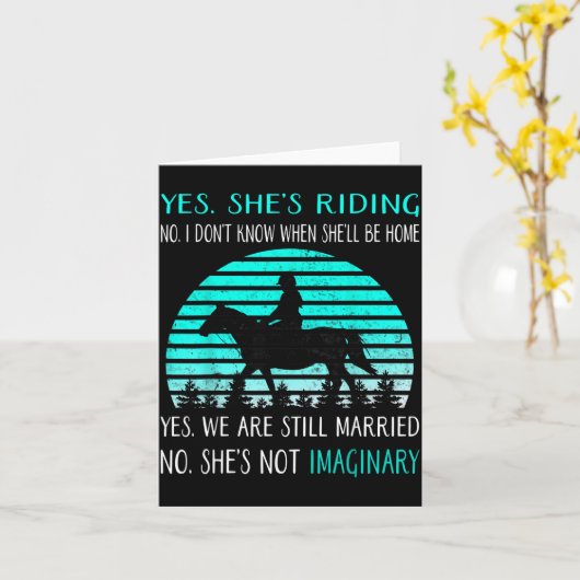 Yes She's Riding No I Don't Know When She'll Be Ho カード (黄色い花)