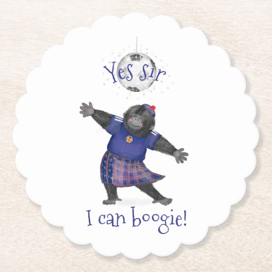 Yes sir, I can boogie gorilla football coaster ペーパーコースター (正面)