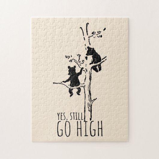 Yes, Still Go High Climbing Bears Inspirational ジグソーパズル (縦)