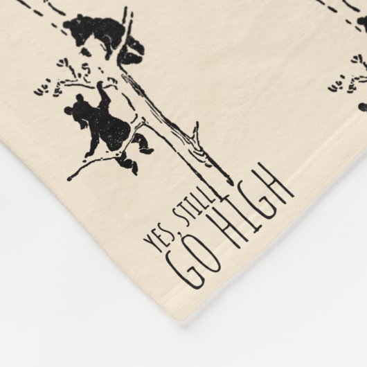 Yes, Still Go High Climbing Bears Inspirational フリースブランケット (角)