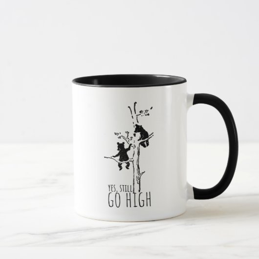 Yes, Still Go High Climbing Bears Inspirational マグカップ (右)
