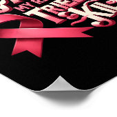 Yes They're Fake My Real Ones Pink Ribbon Breast C ポスター (角)