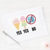 Yes To Ice Cream, No To ICE 長方形シール (封筒)