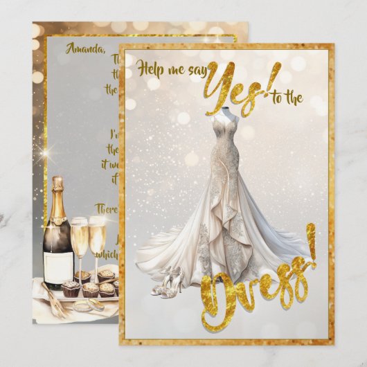Yes to the Dress Invitation 招待状 (正面/裏面)