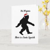 Yes, Virginia, Santa Squatch Christmas Card カード (黄色い花)