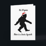 Yes, Virginia, Santa Squatch Christmas Card カード<br><div class="desc">Yes,  Virginia,  There is a Santa Squatch Christmas Card</div>