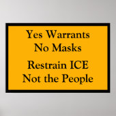 Yes Warrants No Masks ポスター (正面)