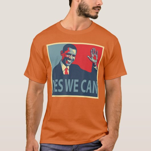 Yes We Can バラク・オバマ大統領 Tシャツ (正面)