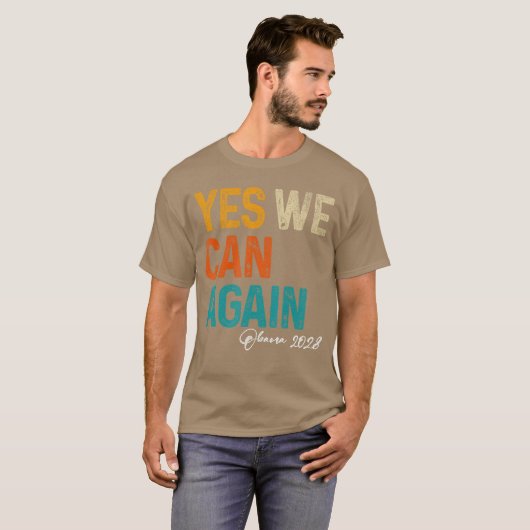 Yes We Can Again Obama For 2028 48th President Tシャツ (正面フル)