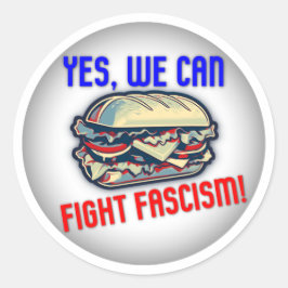 Yes, We Can Fight Fascism ラウンドシール
