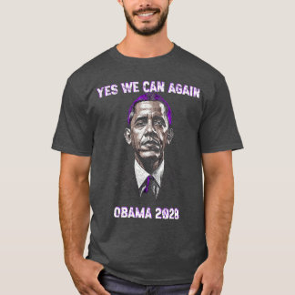 Yes We Can Obama 2028 Political Sayings Trendy Tシャツ