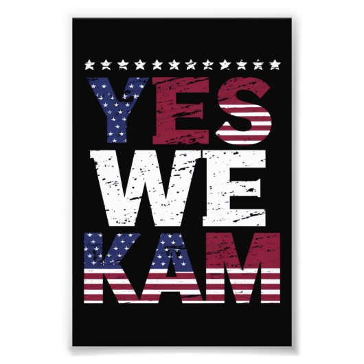Yes We Kam 格言 引用 フォトプリント (正面)