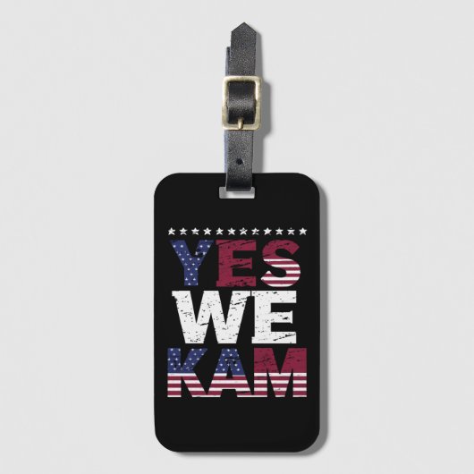 Yes We Kam 格言 引用 ラゲッジタグ (正面縦)