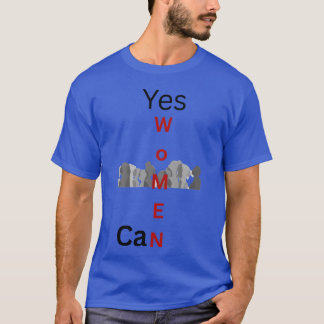 Yes Women Can a vibrant design showing women br gi Tシャツ