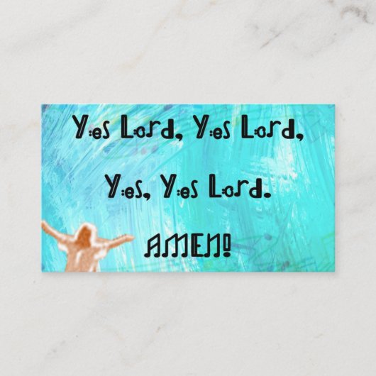 Yes, Yes, Lord. Amen! 長方形マグネット エンクロージャーカード (正面)