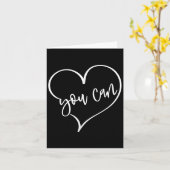 Yes You Can Do It Anything Motivation For Women Te カード (黄色い花)