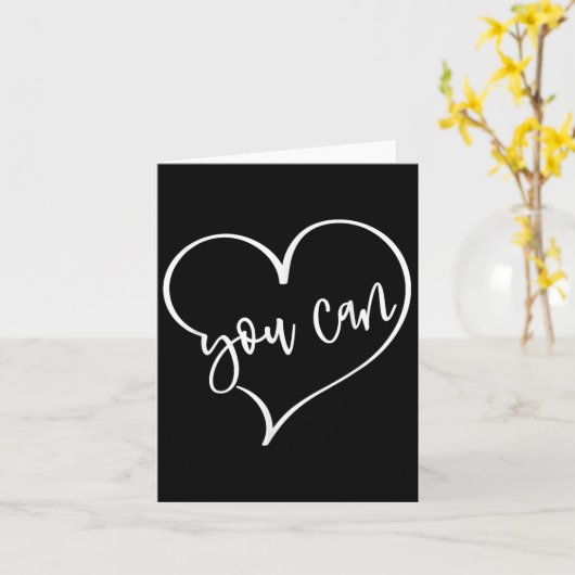 Yes You Can Do It Anything Motivation For Women Te カード (黄色い花)