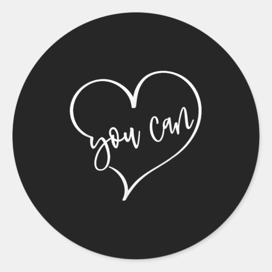 Yes You Can Do It Anything Motivation For Women Te ラウンドシール (正面)