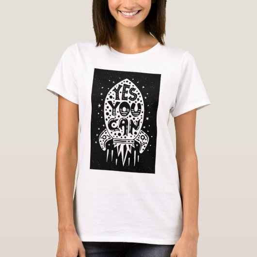 Yes You Can Rocketship Tシャツ (正面)
