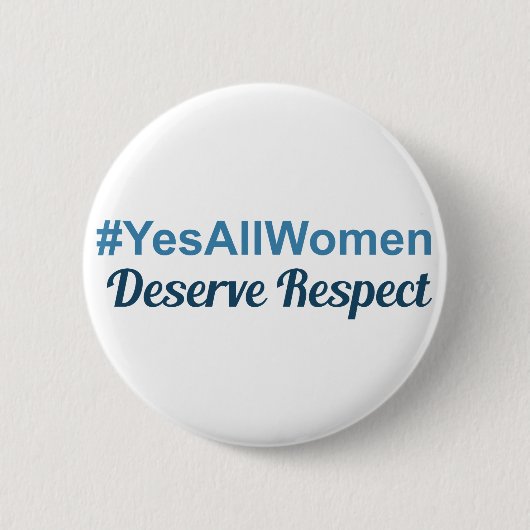#YesAllWomenは点に値します 缶バッジ (正面)