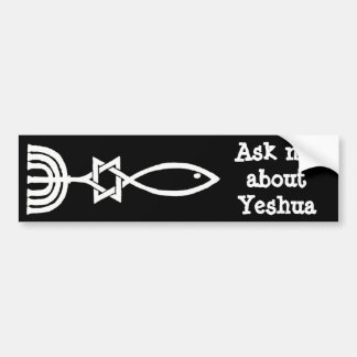Yeshuaについて私に尋ねて下さい バンパーステッカー