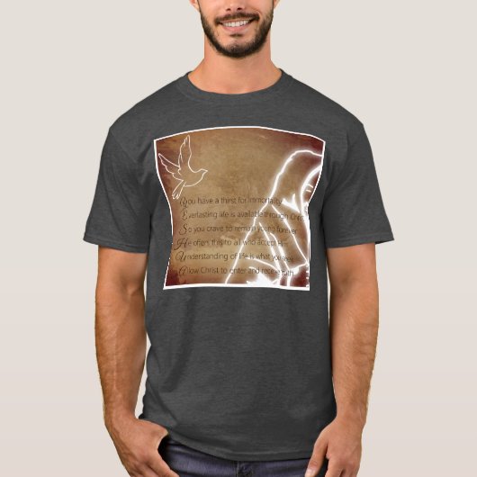 YESHUAメシヤイエスキリストクリスチャン詩 Tシャツ (正面)