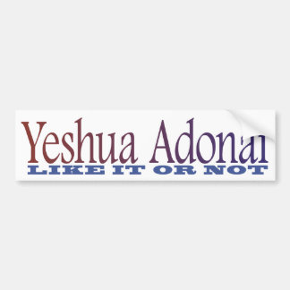 Yeshua Adonaiのバンパーステッカー バンパーステッカー