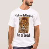 Yeshua HaMashiach, LION OF JUDAH t-shirts Tシャツ (正面)