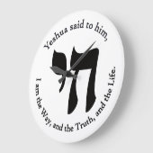 Yeshua Is Life  ラージ壁時計 (傾斜)