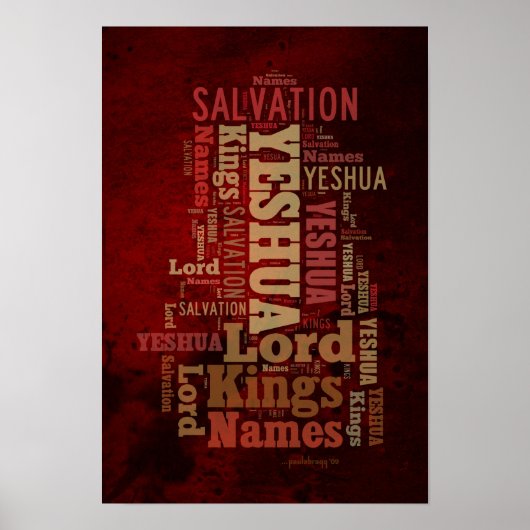Yeshua/Jesus Collageの名前 ポスター (正面)